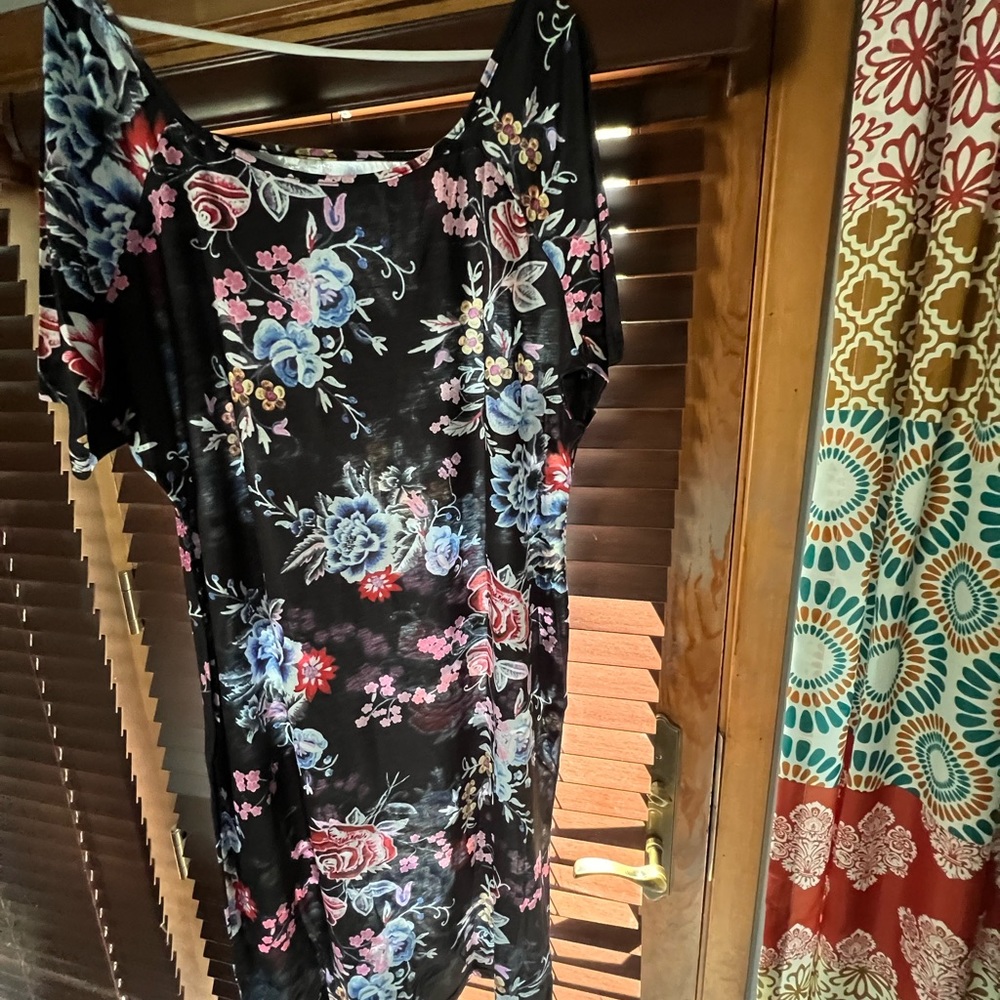 NWOT Black Floral Dress